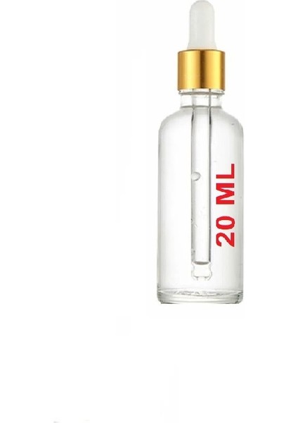 JUNİBELİW 5 Adet 20ML Cam Şeffaf Gold Kapaklı Beyaz Cam Damlalıklı Boş Çok Amaçlı Yağ Esans Şişesi 5X20ML