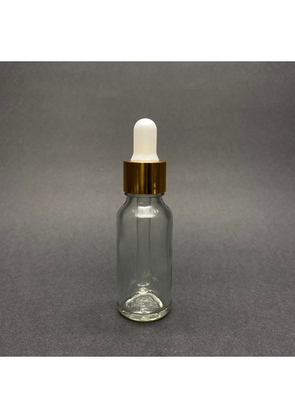 JUNİBELİW 5 Adet 20ML Cam Şeffaf Gold Kapaklı Beyaz Cam Damlalıklı Boş Çok Amaçlı Yağ Esans Şişesi 5X20ML modelleri