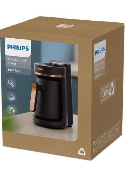 50 Hz / 60 Hz Türk Kahve Makinesi Yeni Series C   Plastik 4 Fincan Beyaz Philips Tr