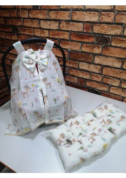 Muslin Puset Örtüsü ve Puset Minderi 2'li Set fiyatları