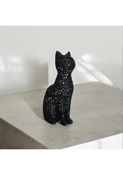 Ağ Desenli Kedi Figürü HE000006