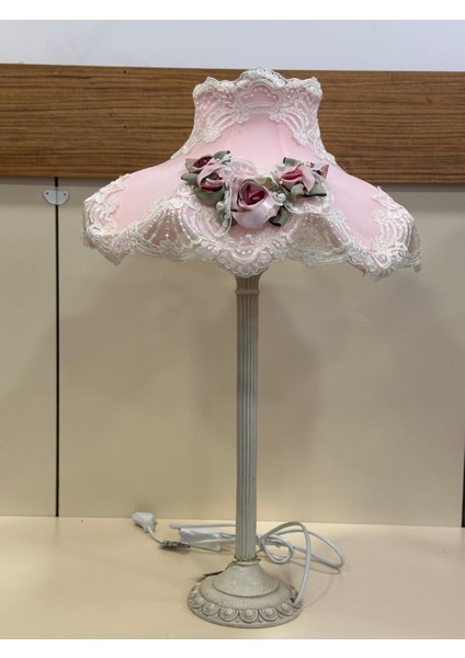 Pembe Dantelli Dekorasyon Abajur Obje fiyatları