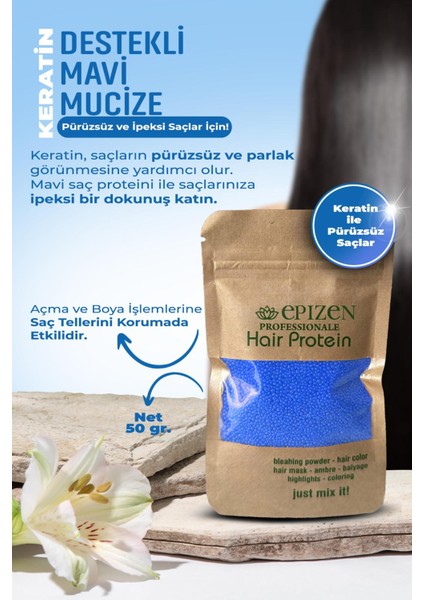 Ekstra Keratinli Saç Bakım Proteini Lotus Kokulu - Yıpranmalara Karşı Özel Ürün 50GR