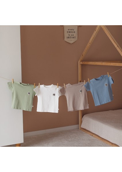 4'lü Kız ve Erkek Basic Bebek & Çocuk Tişört Seti (Nature) modelleri