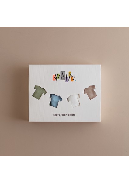 4'lü Kız ve Erkek Basic Bebek & Çocuk Tişört Seti (Nature) indirimleri