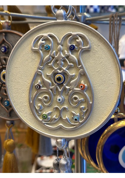 Krem Gümüş Nazarlık Dekoratif Obje