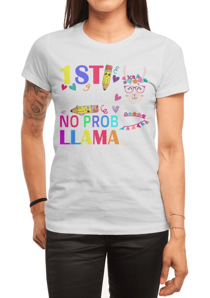 1st Grade No Prob-Llama Teacher Student First Day Of School Spor T-Shirt