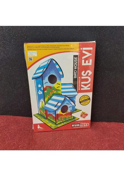 Ahşap Maket Boyama Boyanabilir Maket Kuş Evi
