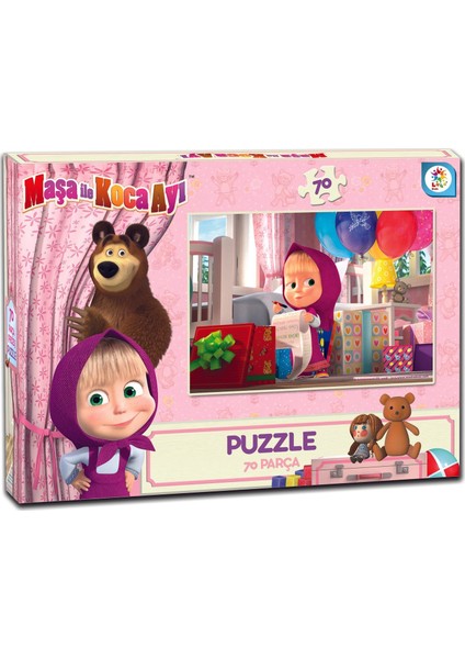 Maşa ile Koca Ayı Lisanslı Kutulu Puzzle/yapboz 70 Parça Jigsaw