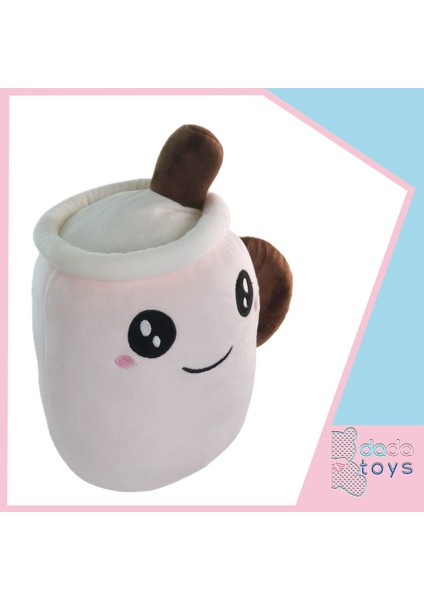 Kahve Kupasi Yastik Peluş Uyku Arkadaşi 30 cm Pembe Gnzrz