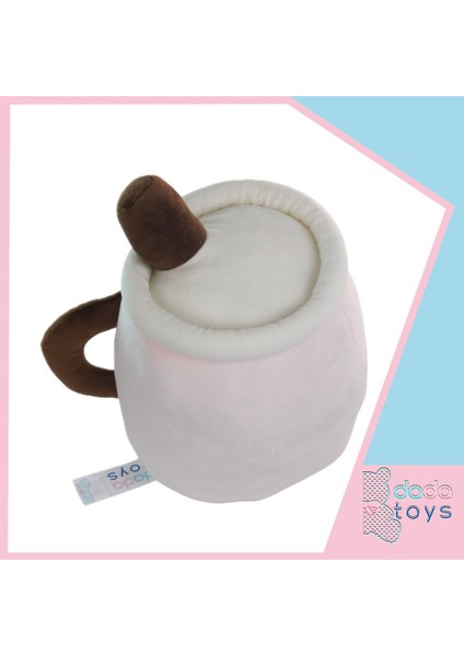 Kahve Kupasi Yastik Peluş Uyku Arkadaşi 30 cm Pembe Gnzrz