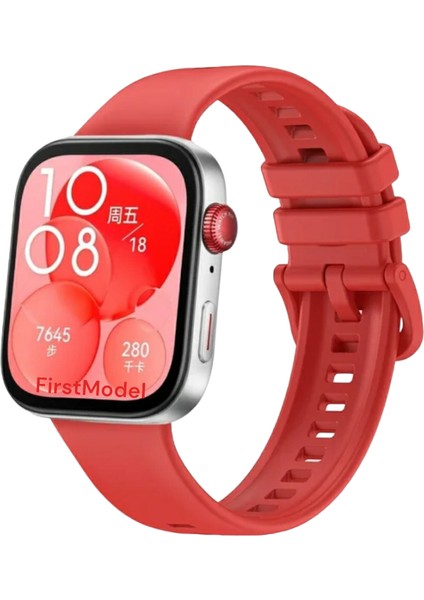 Huawei Watch Fit 3,4,4 Pro Uyumlu Spor Silikon Kordon Kırmızı