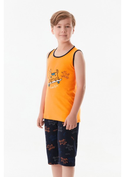 Köpek Baskılı Erkek Çocuk Pijama Takımı modelleri