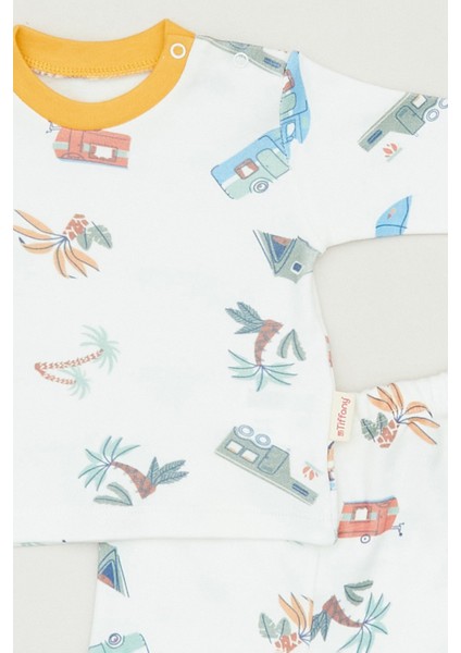 Baskılı Bisiklet Yaka 2 Li Erkek Çocuk Takım modelleri