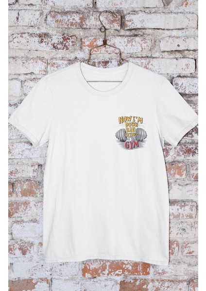 Oversize Now I'm Bad Crying At The Gym Sırt Baskılı Tişört, Unisex Gym Fitness Temalı T-Shirt fiyatları