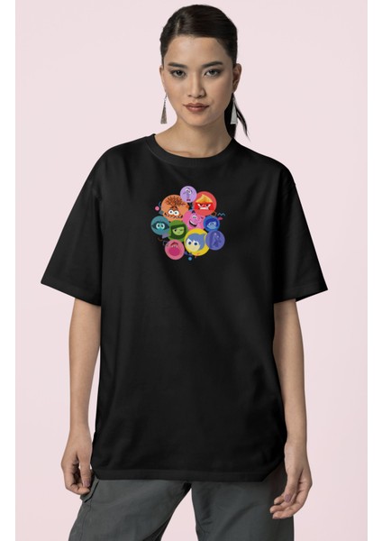 Unisex Ters Yüz Today I Feel Sırt Baskılı T-Shirt, Oversize Inside Out Baskılı Tişört fiyatları
