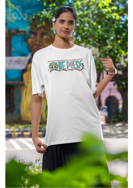 Oversize Renkli One Piece Karakterleri Sırt Baskılı Unisex T-Shirt, FT1SS101556 fiyatları