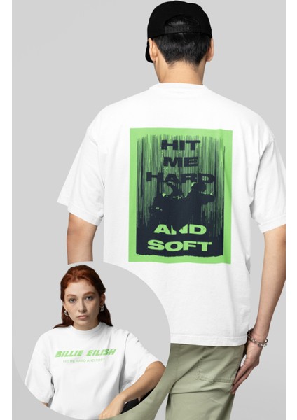 Oversize Billie Eilish Albüm Kapağı Sırt Baskılı Unisex T-Shirt