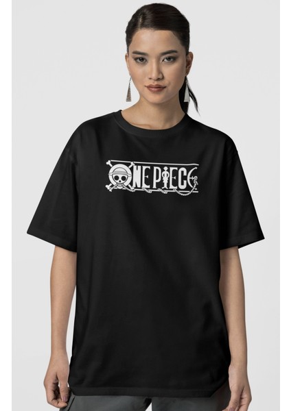 Oversize Manga One Piece Karakterleri Sırt Baskılı Unisex Tişört