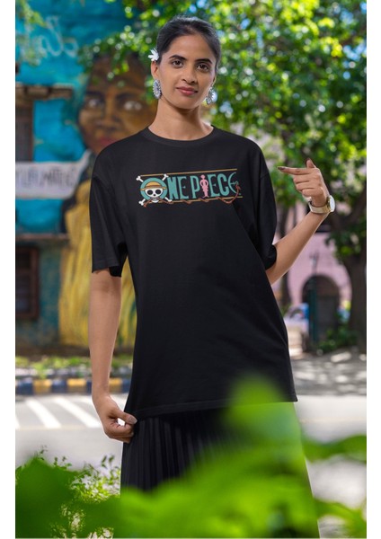Oversize Renkli One Piece Karakterleri Sırt Baskılı Unisex T-Shirt, FT1SS101556 fiyatları
