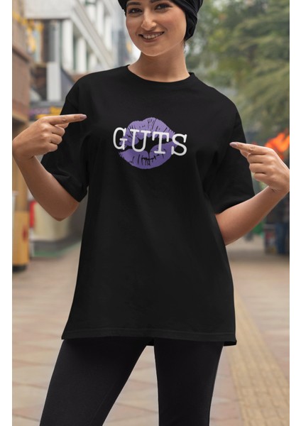 Unisex Guts Albüm Şarkıları Yazılı Olivia Rodrigo Sırt Baskılı Oversize Tshirt fiyatları