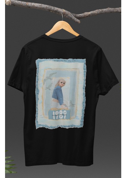 Unisex Desenli Taylor Swift 1989 Sırt Baskılı Oversize Tişört fırsatları