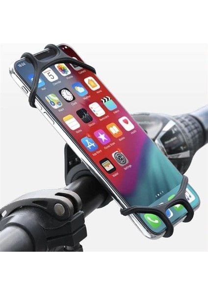 Universal Bisiklet Motosiklet Çocuk Arabası Silikon 360 Derece Telefon Tutucu Tüm Modellerle Uygun