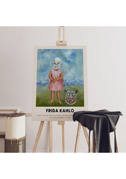 Salon Duvar Dekorasyonu Frida Kahlo Sanatsal Kanvas Tablo Cafe Dekor Duvar Tablosu