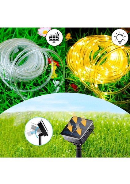 Su Geçirmez 12 Metre Güneş Enerjili Dış Mekan Solar Peri Ip LED Işık Dekoratif Bahçe Aydınlatma fiyatları