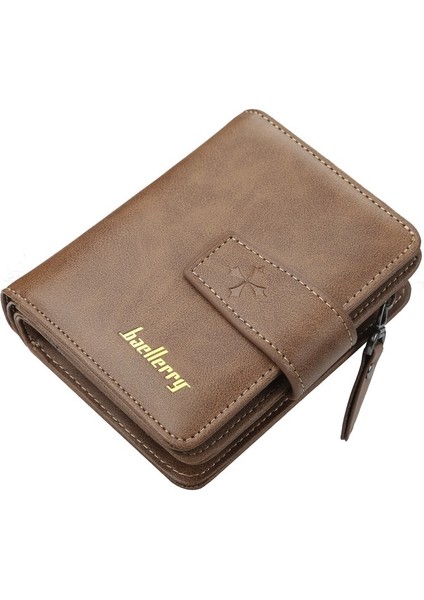 Çok Fonksiyonlu Dikey Fermuarlı Erkek Kısa Cüzdan (Yurt Dışından)