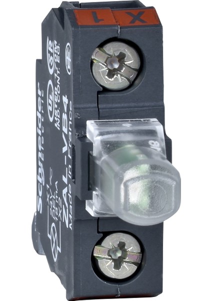 Zalvb4 Başlık Için Aydınlatma Bloğu Ã˜22 Mm, Harmony Xald, Xalk, Kırmızı, Entegre Led, Kutunun Arkasına Montaj, Vida Kelepçesi Terminali, 24 V Ac/dc