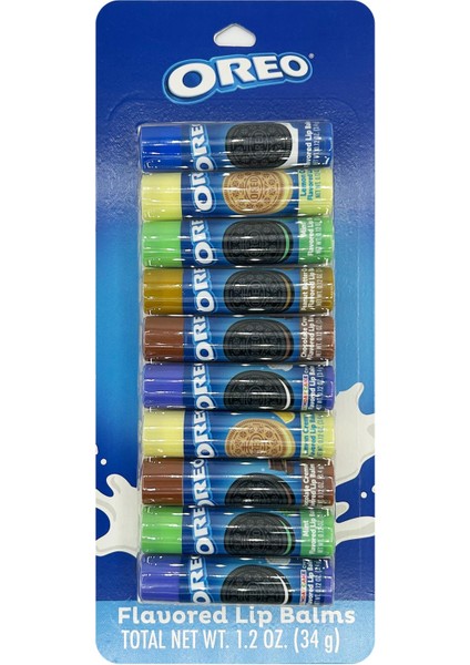 Oreo Lip Balm Dudak Balsa ML Çeşit Paketi 10 Adet