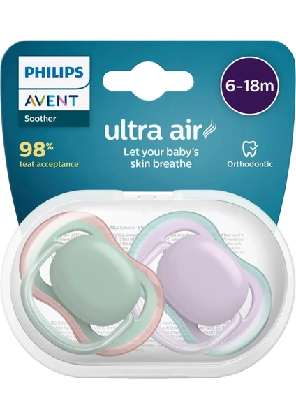 Philips Avent Ultra Air Emzik 6-18 Ay 2li Kız SCF085/16