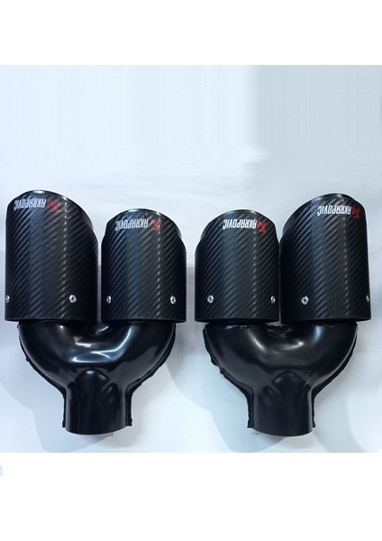 Akrapovıc 90 Mm. Çift Çıkış Karbon Kaplama Sağ/sol Takım Egzoz Ucu 2 Adet