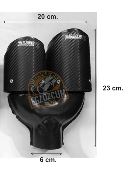 Akrapovıc 90 Mm. Çift Çıkış Karbon Kaplama Sağ/sol Takım Egzoz Ucu 2 Adet
