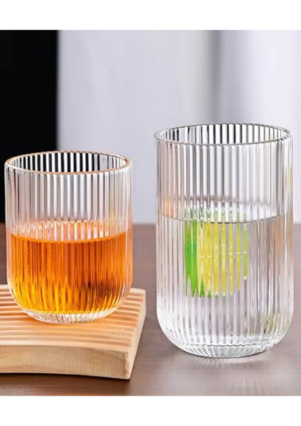 Çizgili Su,meşrubat,latte,nescafe, Smoothie Cam Bardak 3 Adet 260 ML-2013 modelleri