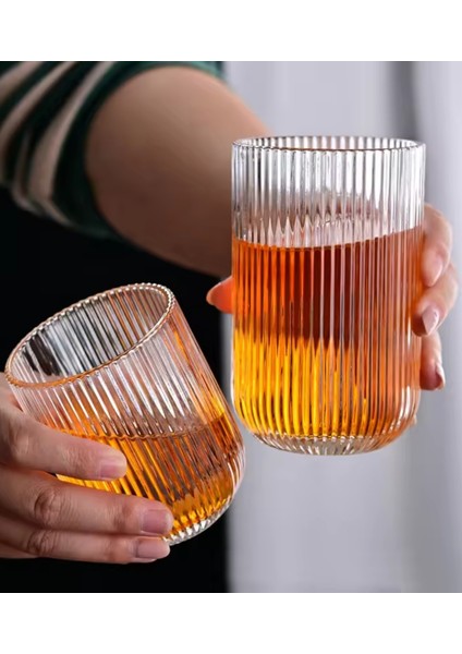 Çizgili Su,meşrubat,latte,nescafe, Smoothie Cam Bardak 3 Adet 260 ML-2013 fırsatları