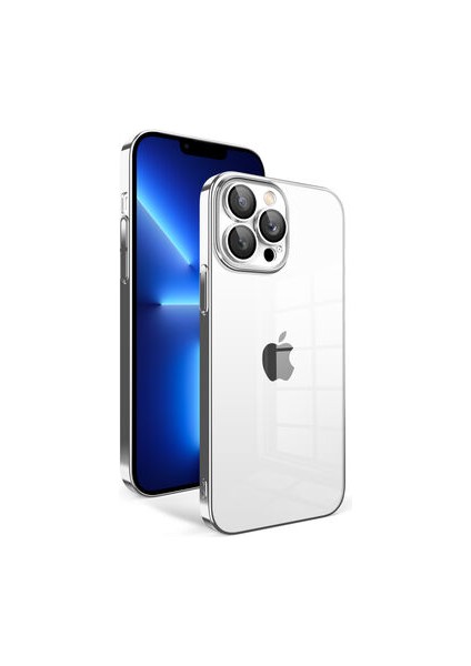 iPhone 12 Pro Kılıf Kamera Korumalı ve Renkli Çerçeveli Garaj Kapak