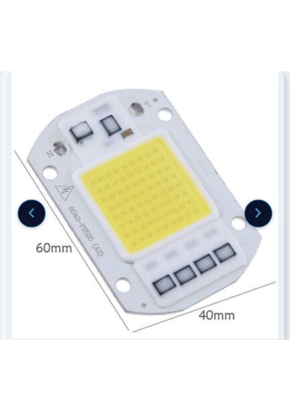50W LED Çip Beyaz 220 Volt