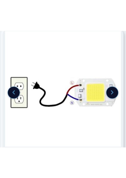 50W LED Çip Beyaz 220 Volt