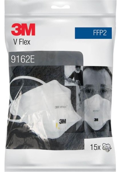 ™ Vflex™ 9162E Ffp2 Ventilli Solunum Koruyucu Maske - 15`li Paket