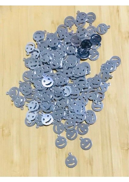 Küçük Gülen Yüz Gümüş Pleksi Kalın Pul. 20GR modelleri