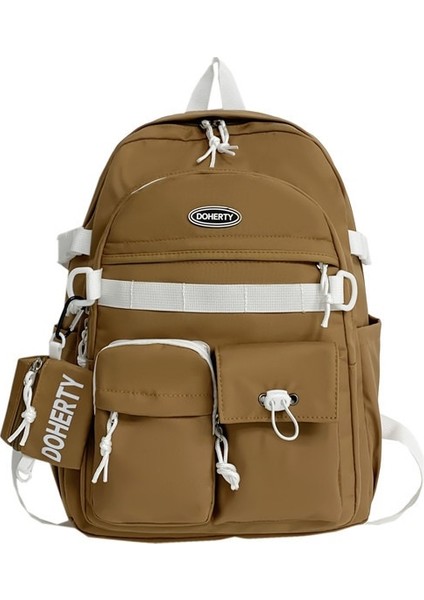 Öğrenci Okul Çantası Büyük Kapasiteli Sırt Çantası Kore Versiyonu Ortaokul Üniversite Öğrencisi Sırt Çantası (Yurt Dışından)