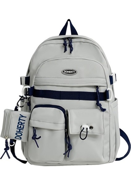 Öğrenci Okul Çantası Büyük Kapasiteli Sırt Çantası Kore Versiyonu Ortaokul Üniversite Öğrencisi Sırt Çantası (Yurt Dışından)