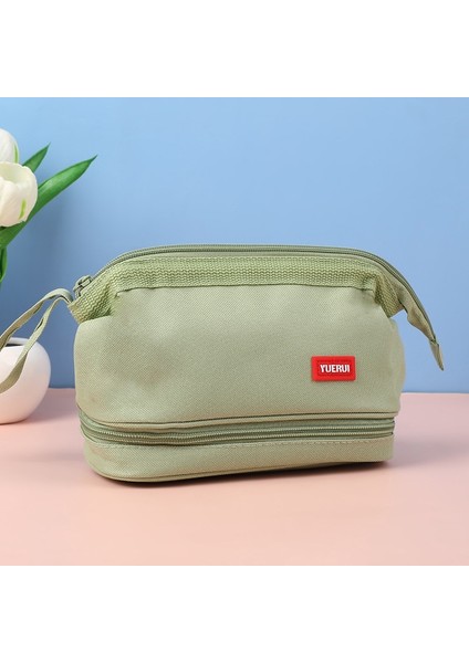 Orta ve Lise Öğrencileri Için Büyük Kapasiteli Çift Katmanlı Tekne Şeklinde Taşınabilir Kalem Çantası Oxford Fermuarlı Kalem Çantası (Yurt Dışından)