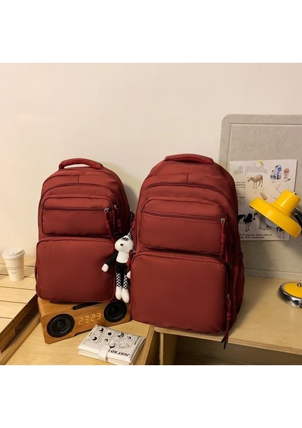 Kadınlar Için Yüksek Kaliteli Büyük Kapasiteli Okul Çantası Naylon Kumaş Hafif Su Geçirmez Banliyö Bilgisayar Çantası (Yurt Dışından)