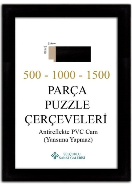 Puzzle Çerçevesi 30 mm 60X85 cm (1500'LÜK) Siyah
