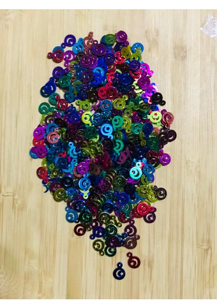 Yuvarlak Ayyıldız Renkli Pleksi Kalın Pul. 20GR
