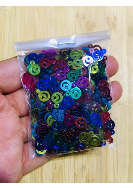 Yuvarlak Ayyıldız Renkli Pleksi Kalın Pul. 20GR fırsatları