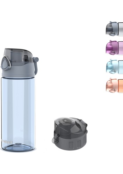 Rosso Jr Switch Charcoal 500 ml Bpa Içermez Tritan Kırılmaz Suluk - Su Matarası - Yedek Kapak Hediyeli